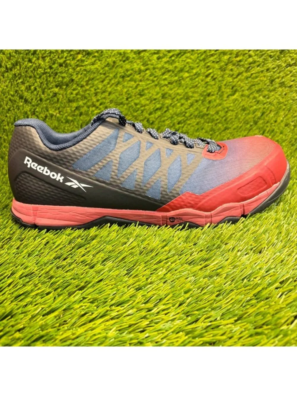 Reebok Speed TR Mens Size 10E Red Blue Black Composite Safety Toe Work Shoes